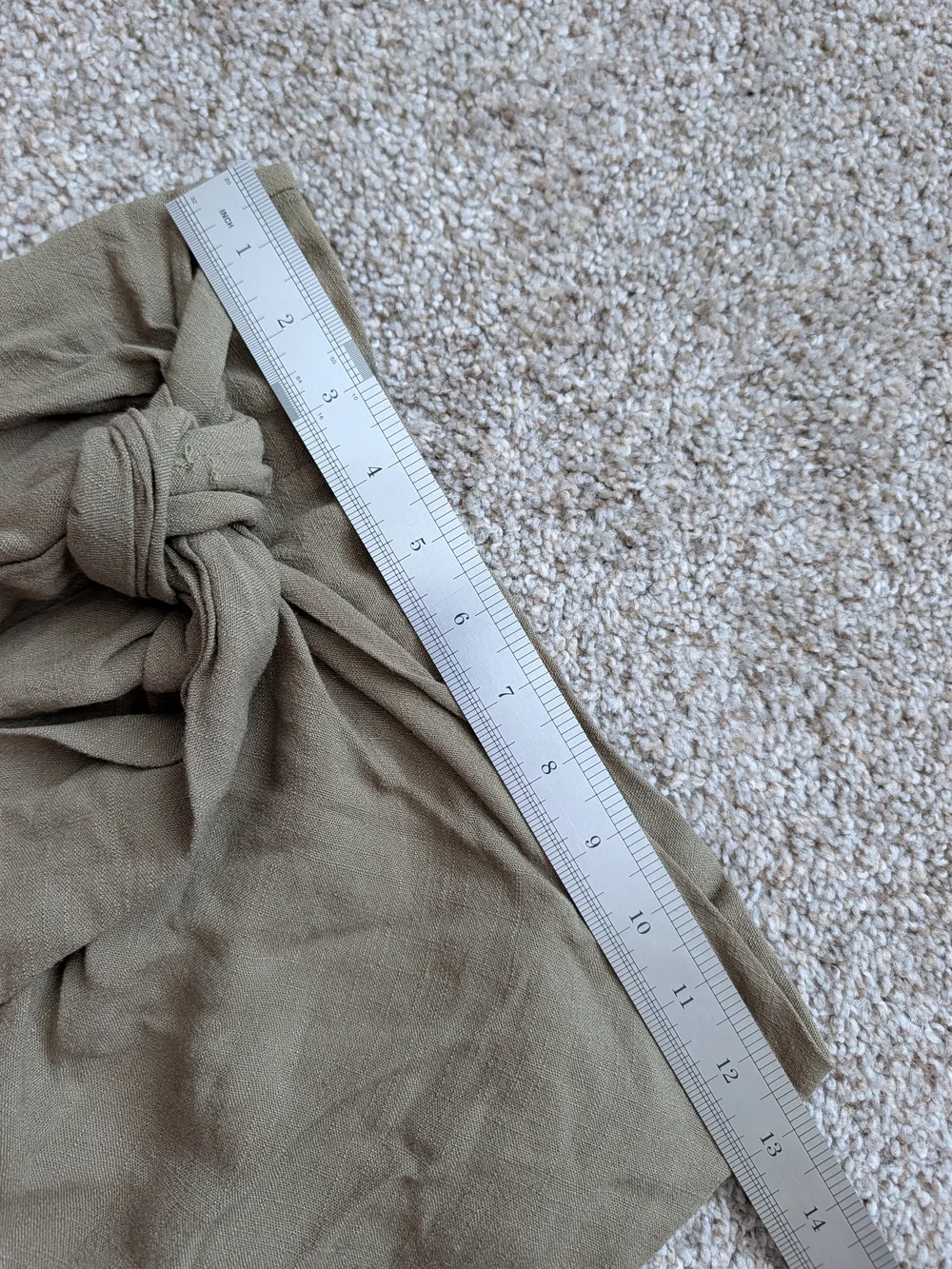 Grade & Gather Womens Olive Green Linen Tie Front Mini Skirt NWT Size Small